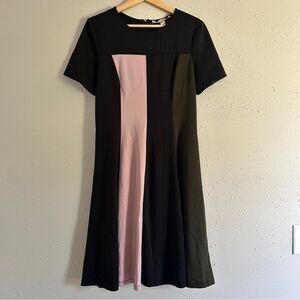 Hutch Classic Black Pink Colorblock Mini Dress Garment 60s 70s Comfy Casual XXL